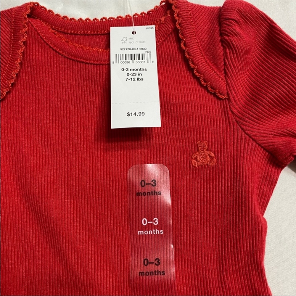NWT GAP Baby Ribbed Bodysuit